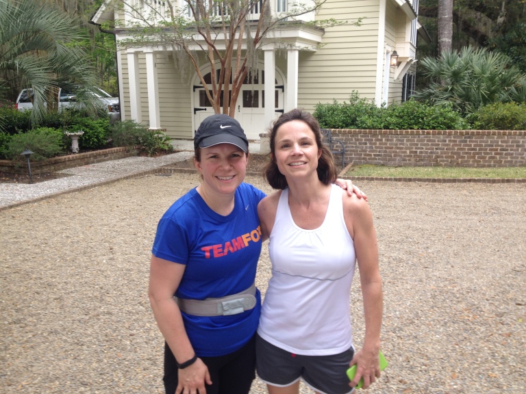 Mere and Sue after 20 miler